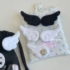 1 paire de petites ailes d'ange, broche de style japonais, décor de vêtements doux y2k, peluche aile d'ange, broche moelleuse, décoration de sac