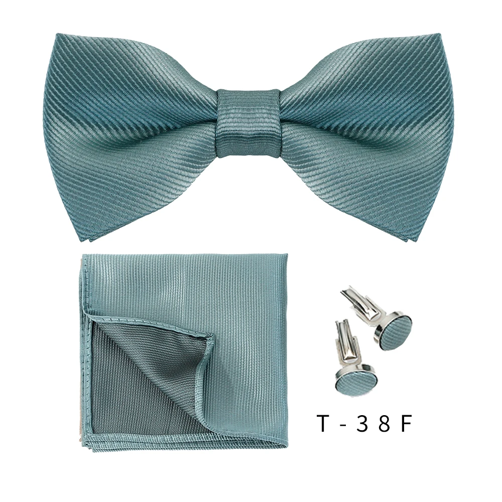 ensemble de nœuds papillon pour hommes, 3 pièces, couleur unie, chemises carrées de poche, boutons de manchette, costume papillon pour affaires, mariage, décoration cravate ensemble de nœuds papillon pour hommes, 3 pièces, couleur unie, chemises carrées de poche, boutons de manchette, costume papillon pour affaires, mariage, décoration cravate