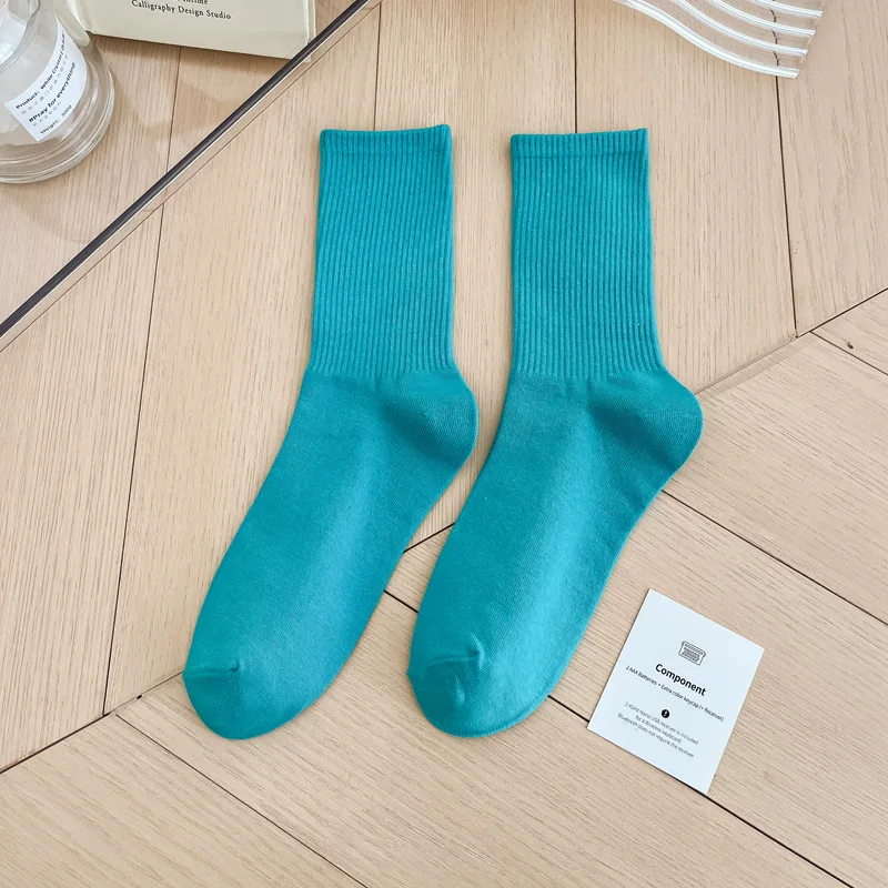 1 paire de chaussettes de sport à la mode japonaise pour femmes et filles, automne hiver, rouge, rose, chaussettes en coton pour hommes, marée de rue, bas coréens 34 41 1 paire de chaussettes de sport à la mode japonaise pour femmes et filles, automne hiver, rouge, rose, chaussettes en coton pour hommes, marée de rue, bas coréens 34 41