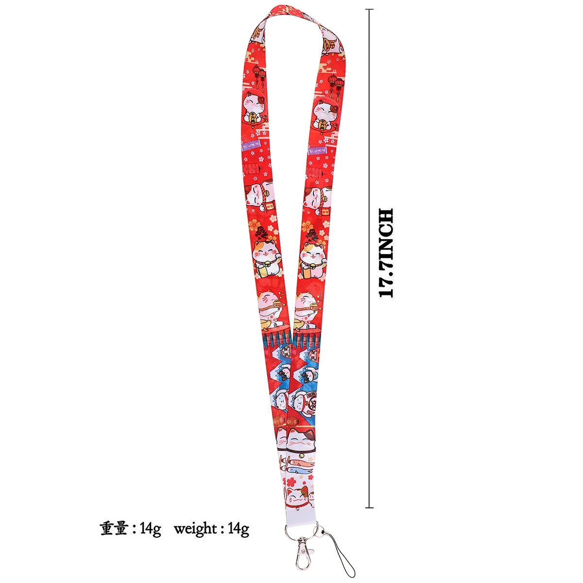 lanières de cou chat porte bonheur japonais, mignon, pour clés, porte clés, porte badge, carte d'identité, carte de crédit, corde de suspension, accessoires lariat lanières de cou chat porte bonheur japonais, mignon, pour clés, porte clés, porte badge, carte d'identité, carte de crédit, corde de suspension, accessoires lariat