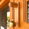sonnette de porte en bois de style japonais, son délicat, cloches clang rustiques pour commerçants, carillon éolien fait à la main, signe de numéro de rue