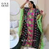 Robe Africaine Traditionnelle en Bazin Riche Boubou, avec Guipure en Brocart et Noir de Charbon, NigWin Mali Cousu Dashiki, Taille Mixte