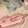 sanrio kuromi mignon masque pour les yeux à bords de dentelle bonjour kitty cannelle ma mélodie dames bureau parasol lunettes de sommeil couverture animation
