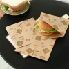 papier d'emballage alimentaire huilé, 100 pièces, 12 pièces, accessoire pour sandwich, hamburger, frites, plaque en polymère, enduit pe