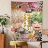 tapisserie bohème suspendue, dessin animé classique my hero academia kaminari denki, pour salon, maison, dortoir, tapisserie japonaise