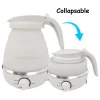 théière chauffe eau pliable et portable en gel de silice, bouilloire Électrique pour voyage et maison, 0.6l, 600w, 110/220v
