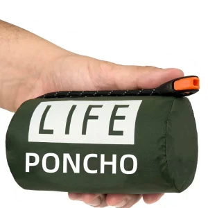 LIFE poncho survie d&rsquo;urgence Poncho de pluie survie thermique espace imperméable chaleur réfléchissant imperméable pour Camping randonnée