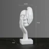 statue abstraite en résine nordique, ornements de bureau, sculpture, visage, personnage léger, artisanat d'art de luxe, décoration de bureau et de maison