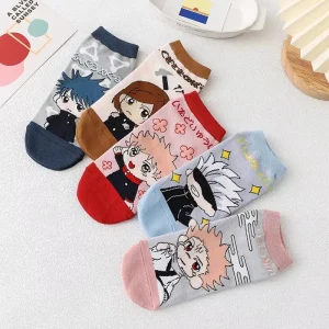 Dessin animé Anime Jujutsu Kaisen chaussettes Cosplay Itadori Yuji Kugisaki Nobara Gojo Satoru Sneaker coton cheville chaussettes drôle
