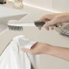  brosse à chaussures à poils souples à long manche, brosse de nettoyage domestique multifonctionnelle, outil de nettoyage de chaussures, aucun dommage aux chaussures