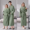 peignoir kimono 100% coton pour homme, grande taille, observateur, long, absorption, après la douche, vêtements de nuit