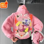 Harajuku Dragon Ball Majin Buu Saiyan Streetwear Vintage automne hommes à capuche hiver femmes surdimensionné sweat à capuche à manches longues Harajuku Dragon Ball Majin Buu Saiyan Streetwear Vintage automne hommes à capuche hiver femmes surdimensionné sweat à capuche à manches longues