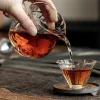 tasse juste japonaise de forme irrégulière de 180ml, distributeur de thé en verre à haute teneur en borosilicate résistant à la chaleur, service à thé chahai kung fu