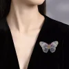 broche papillon brodée exquise pour femme, haut de gamme, élégant, rétro, corsage d'insecte, design haut de gamme, accessoire de costume