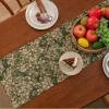 chemin de table jacquard vintage élégant, nappe épaisse à motif de fleurs avec nappe, couverture de table pour nouvel an