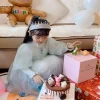 enfants enfants filles peigne à cheveux style coréen épingle à cheveux couronnes en cristal princesse aisha diadèmes anniversaire diadème bandeaux pour