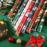 Papier d’emballage de cadeaux de noël, paquet de décoration de noël, accessoires d’emballage artistique du nouvel an, fournitures cadeaux DIY Papier d’emballage de cadeaux de noël, paquet de décoration de noël, accessoires d’emballage artistique du nouvel an, fournitures cadeaux DIY
