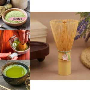 Fouet Chasen en bambou pour cérémonie japonaise, pour thé vert Matcha, pendentif en fleur de cerisier, outil de cuisine, accessoire de brosse à thé