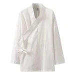 Chemise Kimono traditionnelle en coton et lin, manches longues, Streetwear japonais, chemises Vintage, grande taille, vêtements chinois 5XL 6XL, M-7XL Chemise Kimono traditionnelle en coton et lin, manches longues, Streetwear japonais, chemises Vintage, grande taille, vêtements chinois 5XL 6XL, M-7XL