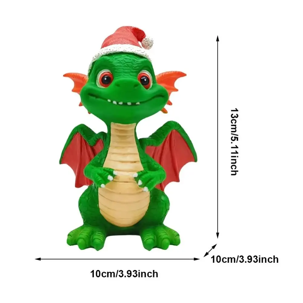 sculpture de dragon de noël 3d, cool kawaii, ornement en résine, romance moderne, poupée dragon de noël pour la maison sculpture de dragon de noël 3d, cool kawaii, ornement en résine, romance moderne, poupée dragon de noël pour la maison