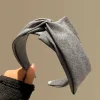 bandeaux de cheveux tricotés en coton froissé pour femmes, cerceau de tête, lunette large, bandeaux de maquillage pour dames, vêtements de sauna, accessoires coréens, nouveau, 2024
