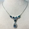 zecaa topaze bijoux fins topaze collier pendentif avec naturel topaze bleue de londres pierre précieuse 5*7mm opaze collier pendentif bijoux