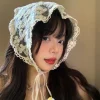 bandana triangle de style campagnard pour filles, enveloppes mignonnes, bandeau, écharpe en dentelle, turban, accessoires pour cheveux
