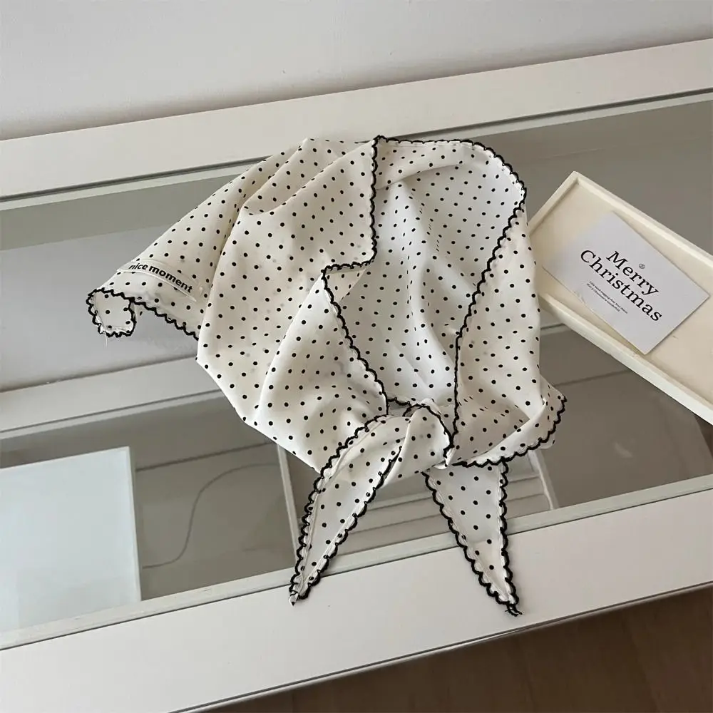 bandeau élégant à pois, turban coréen frais, petite écharpe rayée, bandeau triangulaire fin pour cheveux, été bandeau élégant à pois, turban coréen frais, petite écharpe rayée, bandeau triangulaire fin pour cheveux, été