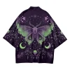 cardigan surdimensionné, chemise de plage kimono, imprimé papillon haori, vêtements de détente japonais confortables pour hommes et femmes