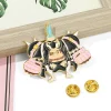 anime une pièce classiques figure dessin animé broches mode drôle singe d. luffy badge pour amis bijoux accessoires cadeaux