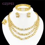Ensembles de bijoux de couleur or pour femmes ensembles de colliers pour femmes bijoux de mode ensembles de bijoux Ensembles de bijoux de couleur or pour femmes ensembles de colliers pour femmes bijoux de mode ensembles de bijoux