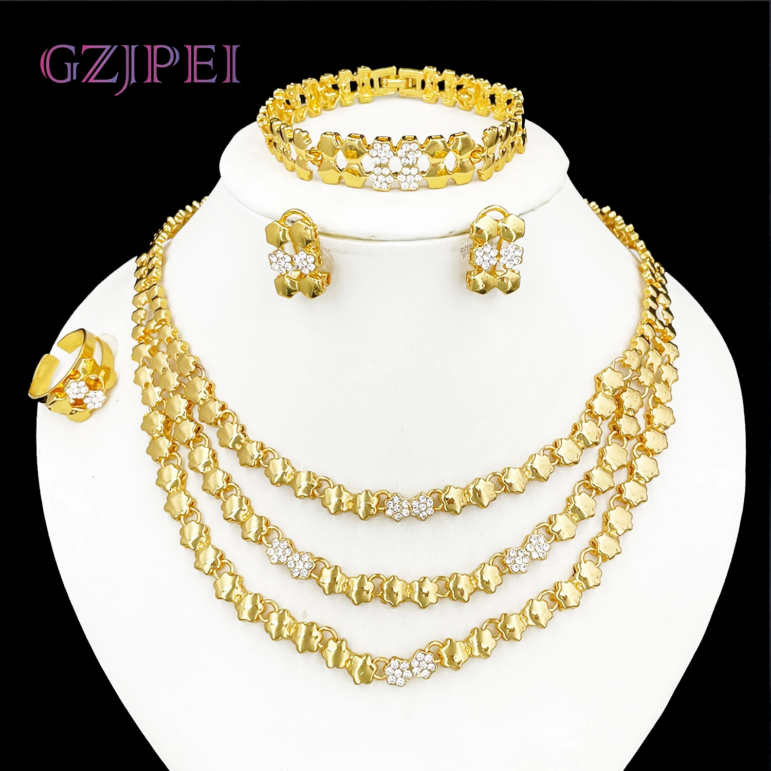 Ensembles de bijoux de couleur or pour femmes ensembles de colliers pour femmes bijoux de mode ensembles de bijoux Ensembles de bijoux de couleur or pour femmes ensembles de colliers pour femmes bijoux de mode ensembles de bijoux