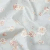 petit tissu sergé imprimé floral gris kaki 160x50cm, tissu à coudre en coton doux et durable 40s