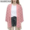 cardigan kimono cosplay kamado tanjirou pour hommes et femmes, manteau haori japonais, kamade zezeko, veste de plage pour jeu de rôle animé
