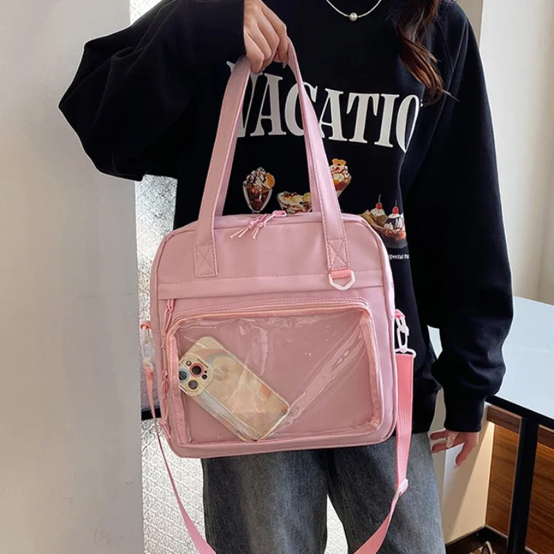 grands sacs à main de style japonais kawaii itabag pour poupées, sacs d'école en nylon pour adolescentes, sac fourre tout initié jk, sac à bandoulière, nouveau grands sacs à main de style japonais kawaii itabag pour poupées, sacs d'école en nylon pour adolescentes, sac fourre tout initié jk, sac à bandoulière, nouveau