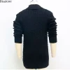 2025men tricot cardigan veste manteaux printemps automne coupe ajustée cardigan manteau mâle style britannique bouton à manches longues hommes vêtements