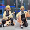 costume de cosplay anime agatsuma zenitsu, uniforme kimono pour enfants et adultes, perruque, costumes d'halloween