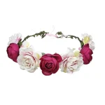 Couronne de fleurs pour cheveux rouges, 38cm, accessoires pour cheveux, délicats pour fête, séance photo, usage quotidien Couronne de fleurs pour cheveux rouges, 38cm, accessoires pour cheveux, délicats pour fête, séance photo, usage quotidien