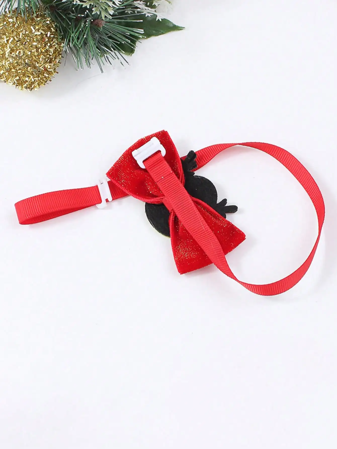nœud papillon de noël pour animaux de compagnie, rouge avec éléments de noël, mini cravate mignonne adaptée au noël des animaux de compagnie, accessoires créatifs pour chiens, 1 pièce nœud papillon de noël pour animaux de compagnie, rouge avec éléments de noël, mini cravate mignonne adaptée au noël des animaux de compagnie, accessoires créatifs pour chiens, 1 pièce 