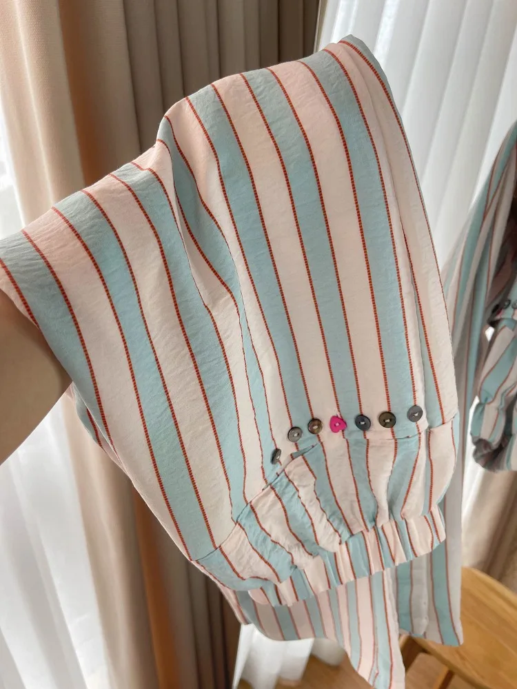 bas de sommeil à rayures pour femmes, vêtements de nuit décontractés pour la maison, vêtements de nuit respirants, pleine longueur, fjall match simple ulzzang mujer, été bas de sommeil à rayures pour femmes, vêtements de nuit décontractés pour la maison, vêtements de nuit respirants, pleine longueur, fjall match simple ulzzang mujer, été