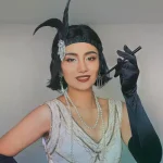 Accessoires pour cheveux noirs pour femmes, bandeau perlé rétro Gatsby des années 1920, couvre-chef de fête unique pour dames, bandeau en plumes