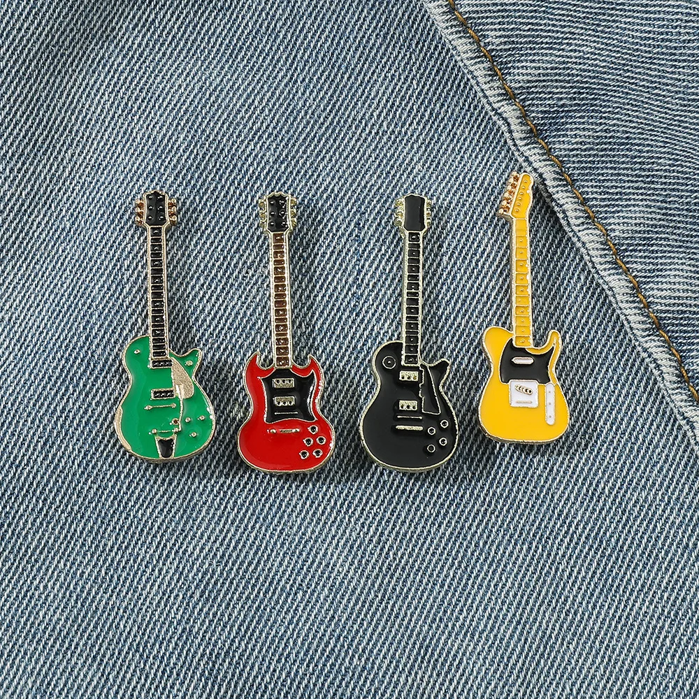 mini broche de guitare électrique vintage, badge en métal à la mode, broche d'instrument de musique pour sac d'étudiant, accessoires de bijoux kpop mini broche de guitare électrique vintage, badge en métal à la mode, broche d'instrument de musique pour sac d'étudiant, accessoires de bijoux kpop