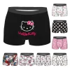 Hello Kitty-Boxer mignon pour hommes, sous-vêtements ultra doux, culotte fantaisie imprimée Hello Kitty-Boxer mignon pour hommes, sous-vêtements ultra doux, culotte fantaisie imprimée