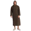caftan islamique musulman jubba arabe thobe vêtements pour hommes à capuche manches longues poches boutons longue robe ample chemise robes