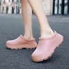 chaussures de cuisine légères noires pour hommes et femmes, pantoufles de plage en plein air, sandales de marche confortables, chaussures de cuisine à la mode
