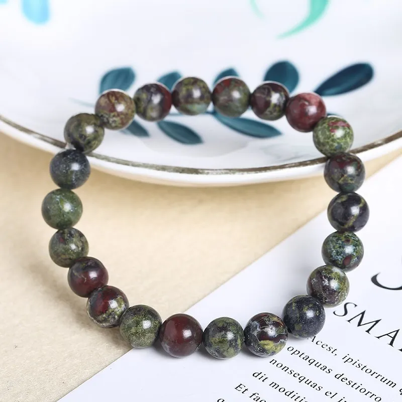 jd – bracelet élastique en pierre de sang de dragon naturel, pour femmes et hommes, breloque, perles de jaspe de dinosaure, porte bonheur, bijoux chakra, cadeau spécial jd – bracelet élastique en pierre de sang de dragon naturel, pour femmes et hommes, breloque, perles de jaspe de dinosaure, porte bonheur, bijoux chakra, cadeau spécial