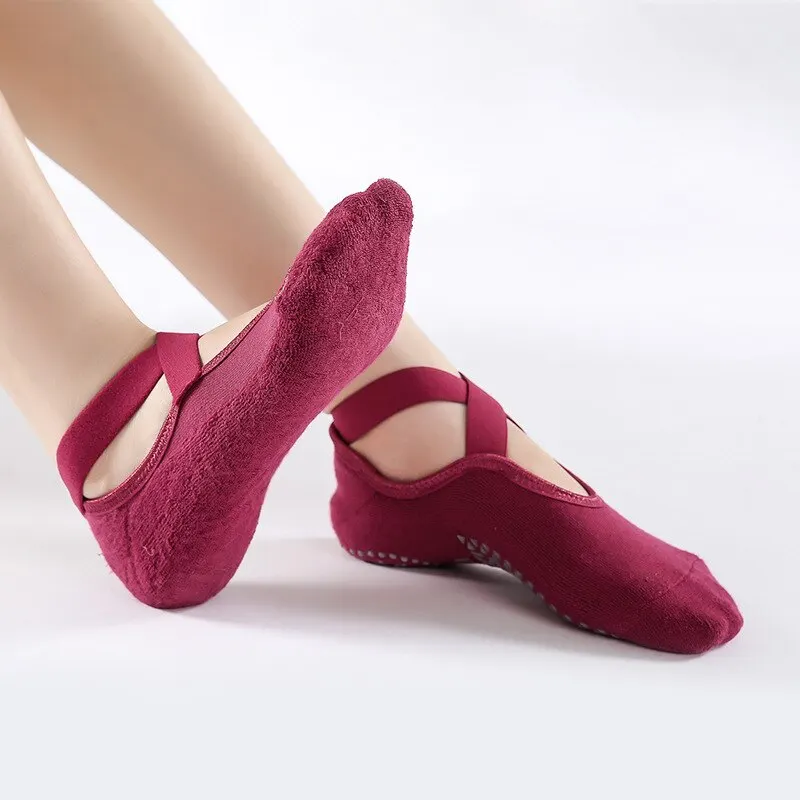 chaussettes de pilates coordonnantes en coton respirant pour femmes, bandage de yoga, fitness, danse, ballet, sport, haute qualité chaussettes de pilates coordonnantes en coton respirant pour femmes, bandage de yoga, fitness, danse, ballet, sport, haute qualité