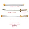 arme de cosplay demon slayer katana, mitsuri shinobu, dieu du feu blanc, tanjiro, jouet en bois, épée, accessoires de personnage d'anime