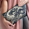 kanagawa – sac de rangement à motifs créatifs de style japonais, sac à cosmétiques pour dames, sac de lavage en toile à fermeture éclair, sac à cosmétiques