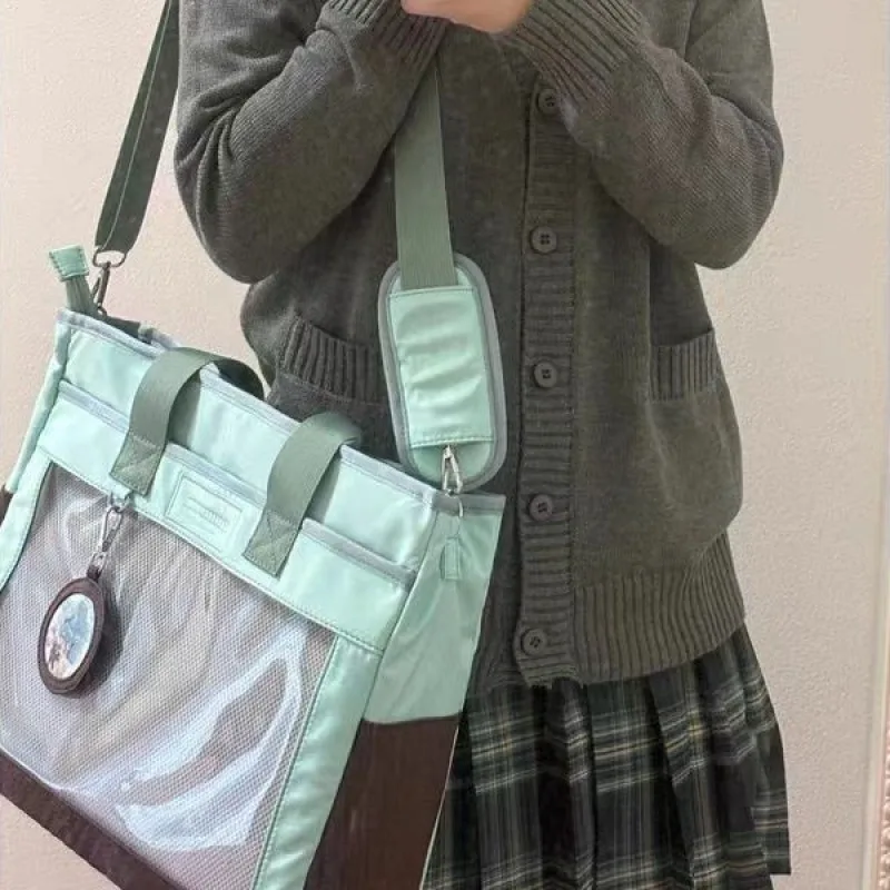 Sac à bandoulière décontracté de grande capacité pour filles, sac Ita uniforme JK avec nouveau design de niche, sac à bandoulière Y2K Ulzzang Single Initiated Sac à bandoulière décontracté de grande capacité pour filles, sac Ita uniforme JK avec nouveau design de niche, sac à bandoulière Y2K Ulzzang Single Initiated